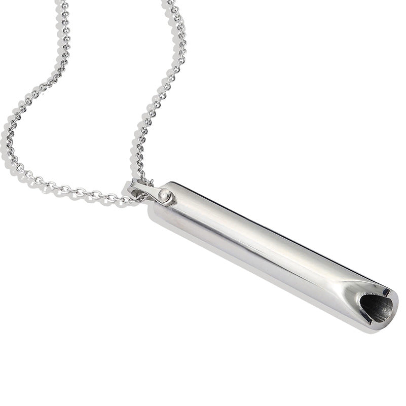 Stainless Steel Meditation Pendant for Breath Control