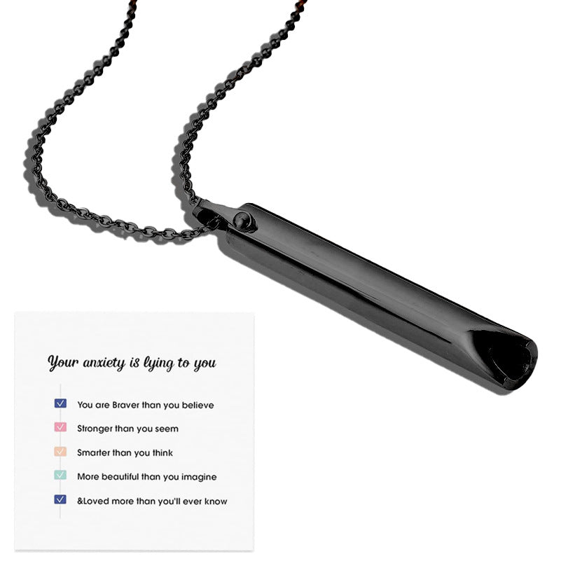 Stainless Steel Meditation Pendant for Breath Control
